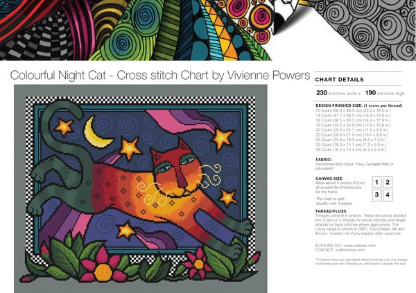 Colorful Night Cat - Vivsters