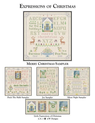 Merry Christmas Sampler: Expressions Of Christmas - CW Designs