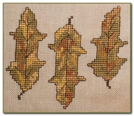 Autumn Leaves Wall Quilt Block I - Cross-Point Designs