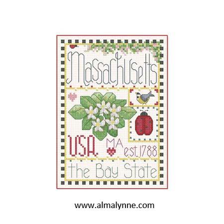 Massachusetts: Little State Sampler - Alma Lynne Originals