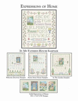 In My Father's House Sampler: Expressions Of Home - CW Designs