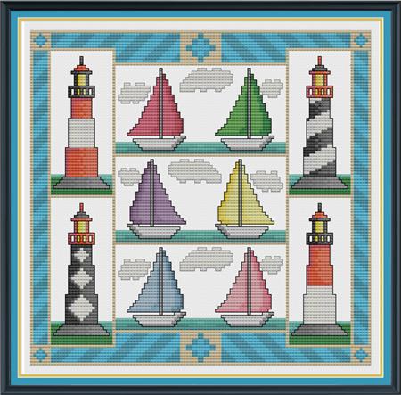 Sail Away - CrossStitchCards