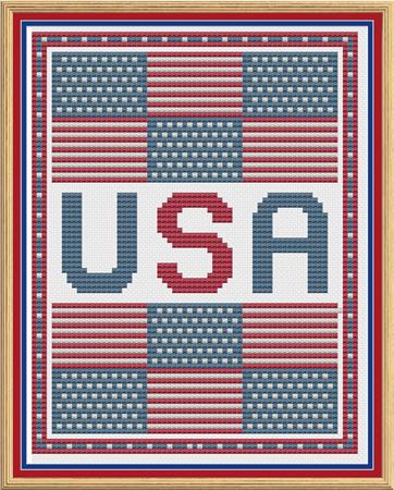 Stars & Stripes - CrossStitchCards