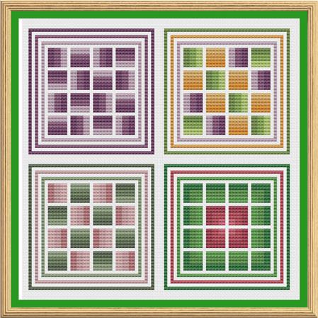 Variations On Rail Fences - CrossStitchCards