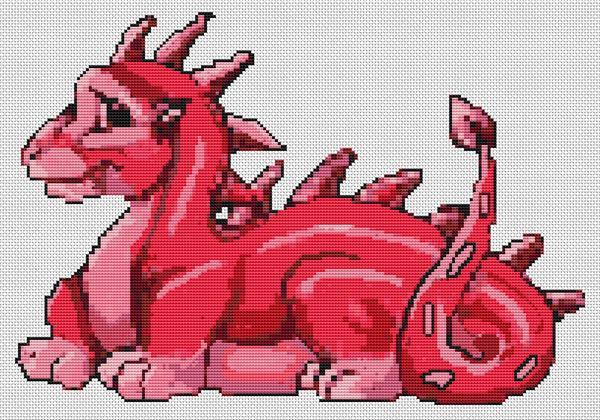 Adorable Dragon - White Willow Stitching