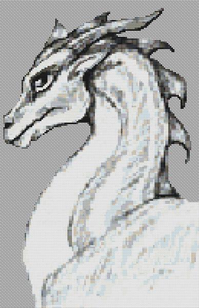 Dragon Sketch - White Willow Stitching