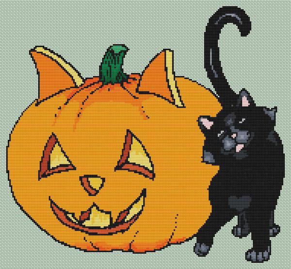 Halloween Scene - White Willow Stitching