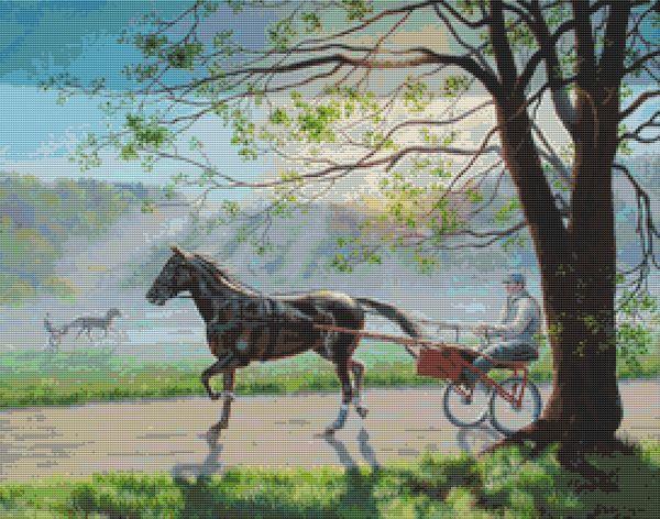 Early Morning Drive - White Willow Stitching