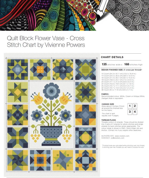 Quilt Block Flower Vase - Vivsters