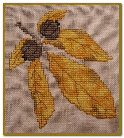 Autumn Leaves Wall Quilt Block K - Cross-Point Designs