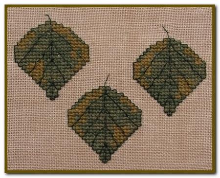 Autumn Leaves Wall Quilt Block L - Cross-Point Designs