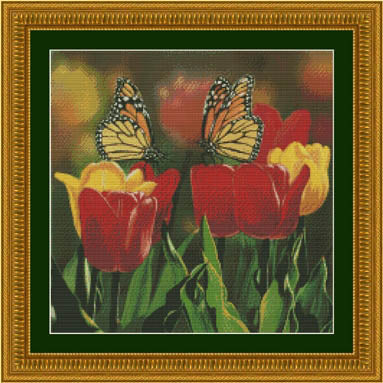 Tulips & Monarch Butterflies - Kustom Krafts