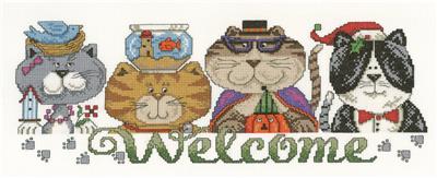 Seasonal Cat Welcome By Diane Arthurs - Imaginating
