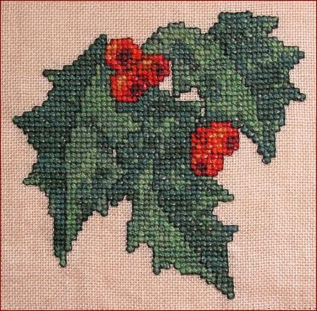 Autumn Leaves Wall Quilt Block N - Cross-Point Designs