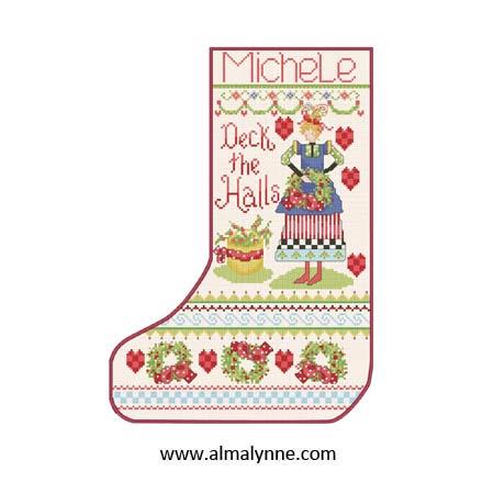 Deck The Halls Stocking - Alma Lynne Originals