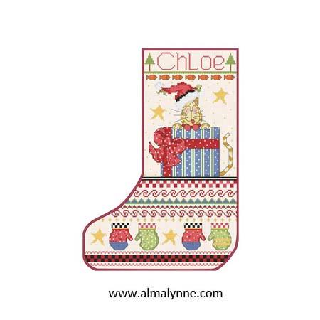 Here Kitty! Stocking - Alma Lynne Originals