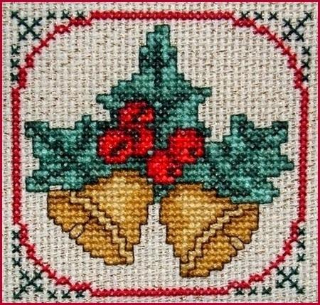 Christmas Bells Ornament - Cross-Point Designs