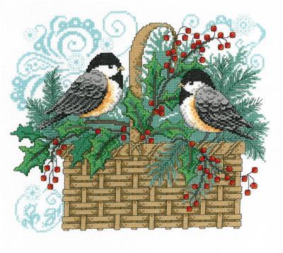 Winter Chickadee Basket By Diane Arthurs - Imaginating