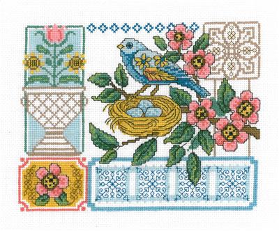 Blue Bird Floral By Diane Arthurs - Imaginating