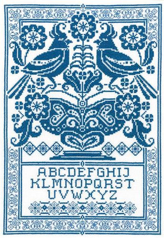 Sampler In Blue By Diane Arthurs - Imaginating
