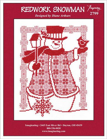 Redwork Snowman Kit By Diane Arthurs - Imaginating Kits