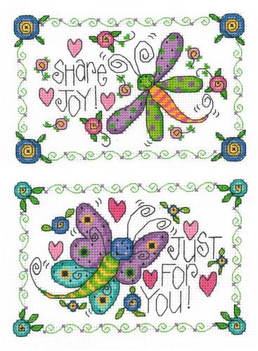 Garden Cuties: Dragonfly And Butterfly By Joan A. Elliot - Imaginating