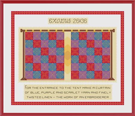 Exodus 26:36 - CrossStitchCards