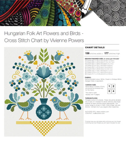 Hungarian Folk Art Flowers And Birds - Vivsters