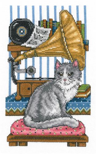 Vintage Music Cat By Joan A. Elliot - Imaginating