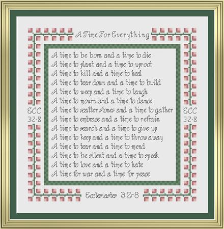 A Time For Everything - CrossStitchCards