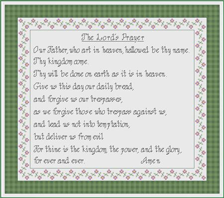 The Lord's Prayer - CrossStitchCards
