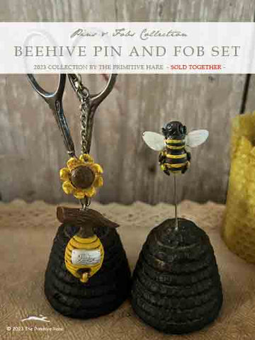 Beehive Fob & Pin Set - Primitive Hare