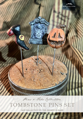 Tombstone Pins Set - Primitive Hare