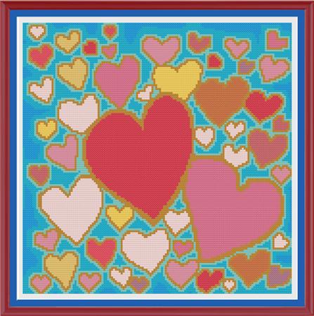 Hearts - CrossStitchCards
