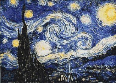 The Starry Night - White Willow Stitching