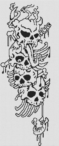 Skull Totem - White Willow Stitching
