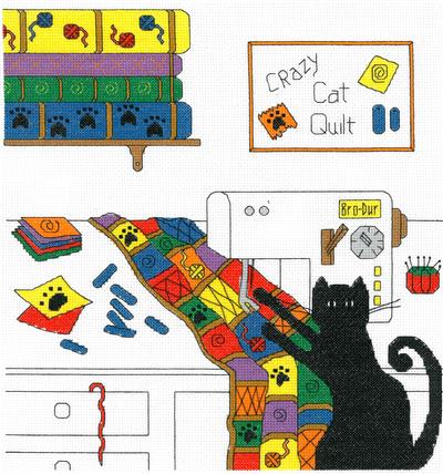 Crazy Quilt Cat By Kats By Kelly - Imaginating