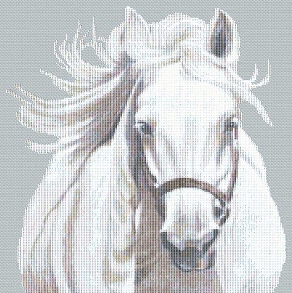 Percheron Mare - White Willow Stitching