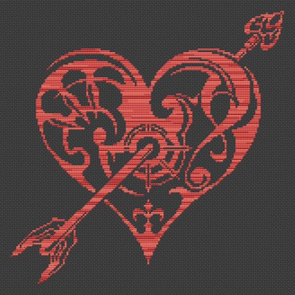 A Shot Through The Heart - White Willow Stitching