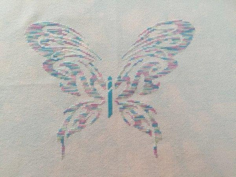 Monochrome Butterfly - White Willow Stitching
