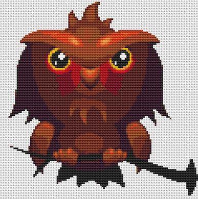 Scary Owl - White Willow Stitching