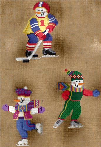 Sporty Snowmen Ornaments I By Sandra Cozzolino - Imaginating