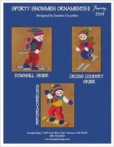Sporty Snowmen Ornaments II Kit By Sandra Cozzolino - Imaginating Kits