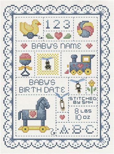 Baby's Sampler - Sue Hillis Designs