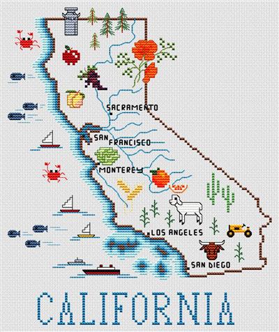 California Map - Sue Hillis Designs