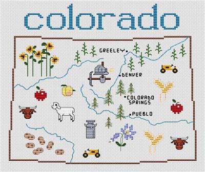 Colorado Map - Sue Hillis Designs