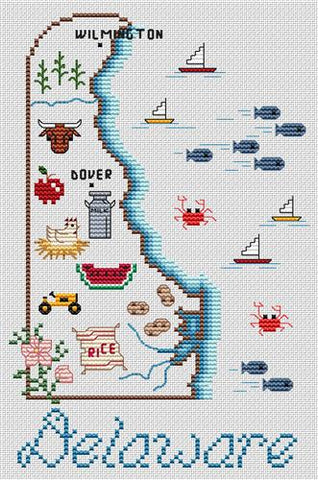 Delaware Map - Sue Hillis Designs