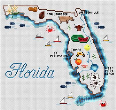 Florida Map - Sue Hillis Designs