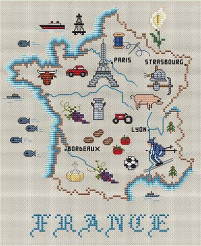 France Map - Sue Hillis Designs