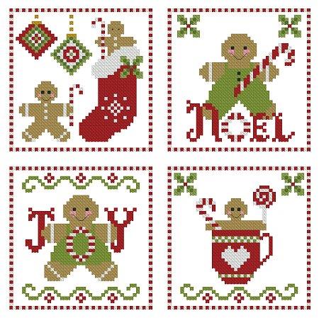 Gingerbread & Candy Canes - Plum Pudding NeedleArt